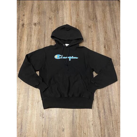 Champion Reverse Weave Womens Black Hoodie Size Medium - Picture 1 of 12